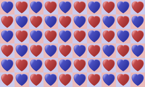 Motif coeur couleur