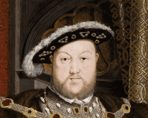 Král Jindřich VIII vektorové ilustrace