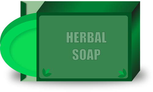 Vector illustration of herbal beauty soap