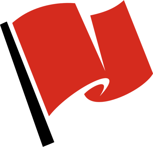 Röd flagga symbolen