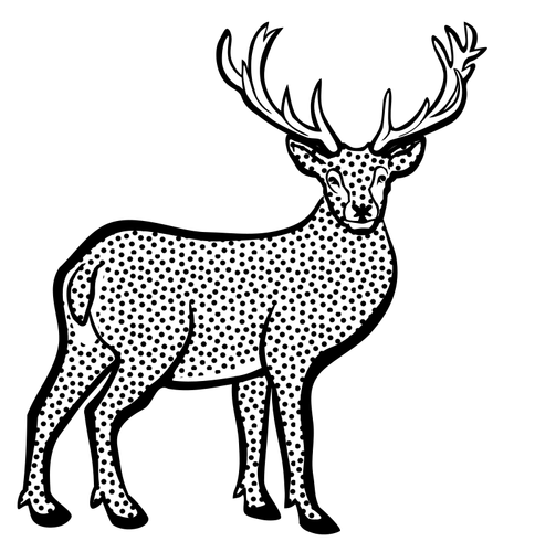 Deer from coloring book