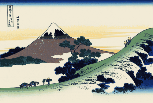 Vector image of Fuji mountain