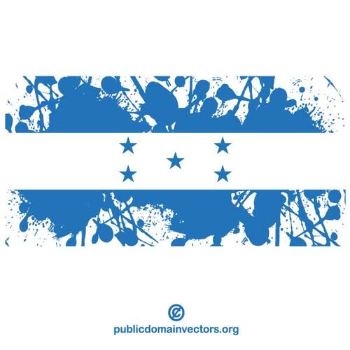 Bandera de patrón de grunge de Honduras