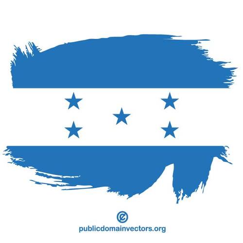 Painted flag of Honduras