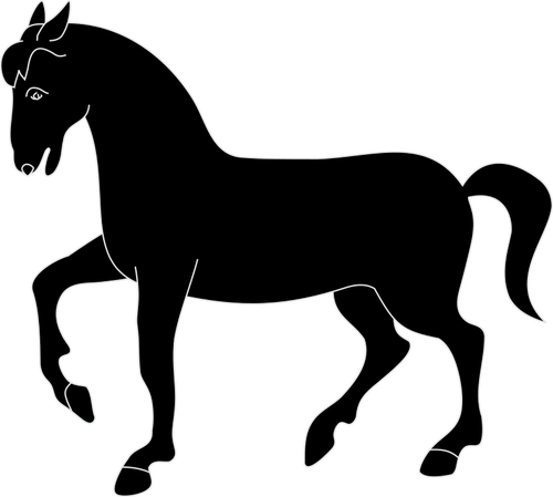 Simple horse silhouette