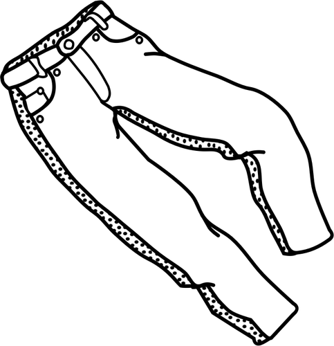 Gráficos del vector lineart pantalones