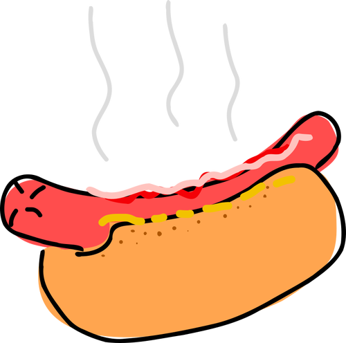 Hot dog tekening
