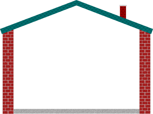 Grafika wektorowa domu granicy