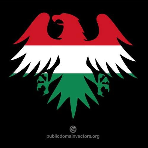 Emblema con la bandera húngara