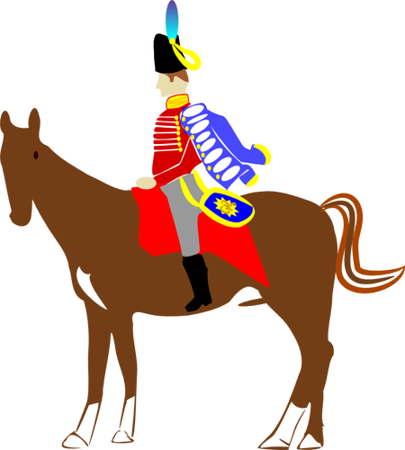 Ilustración del vector de la guardia nacional a caballo