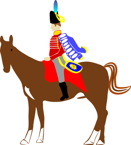 Ilustração vetorial da guarda nacional de cavalo