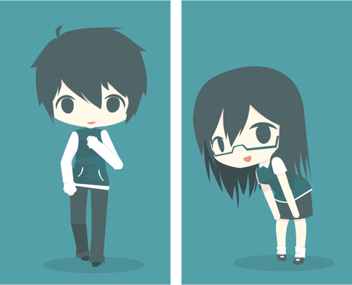 Emo boy and girl