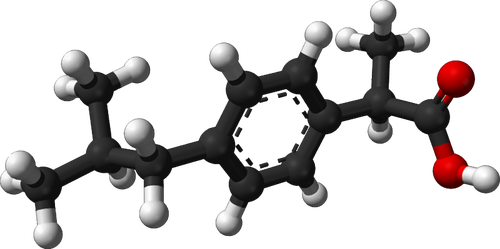 布洛芬分子 3d 图像