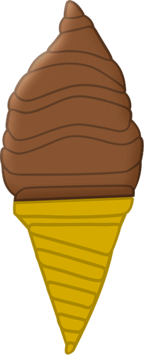 Gambar Es Krim Cokelat Kerucut Domain Publik Vektor Cone Mewarnai