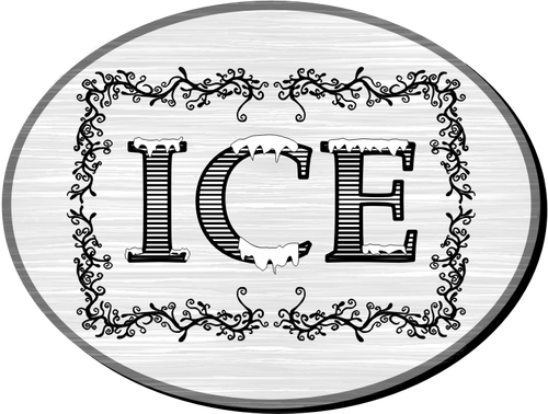 Wiktoriański lodu znak wektorowa