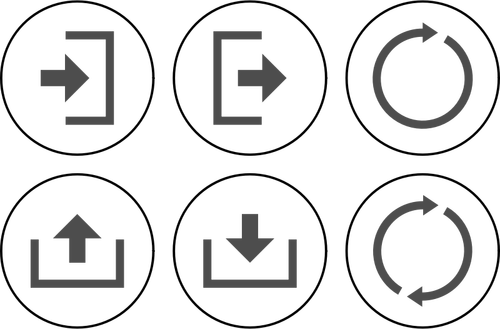 Vector clip art of set of icons for application design