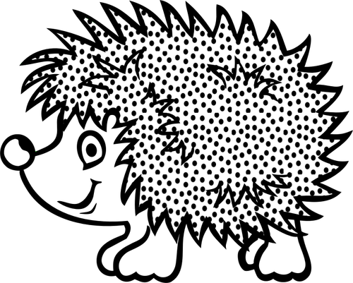Vector image of spotty hedgehog