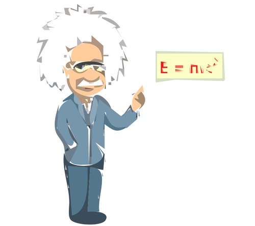 Çizgi film Einstein onun matematik ile