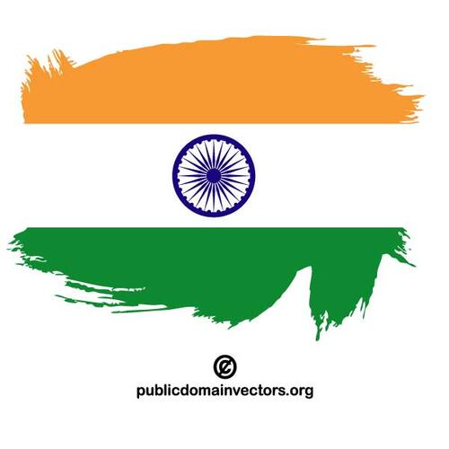 Download Painted flag of India | Public domain vectors