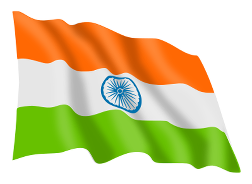 Intia heiluttaa lippua