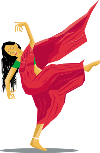 Indische dame dansen