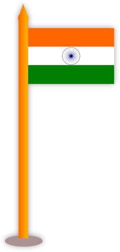 Indiska flaggan på en stolpe