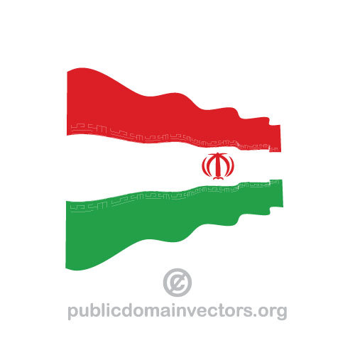 Download Waving Iranian vector flag | Public domain vectors