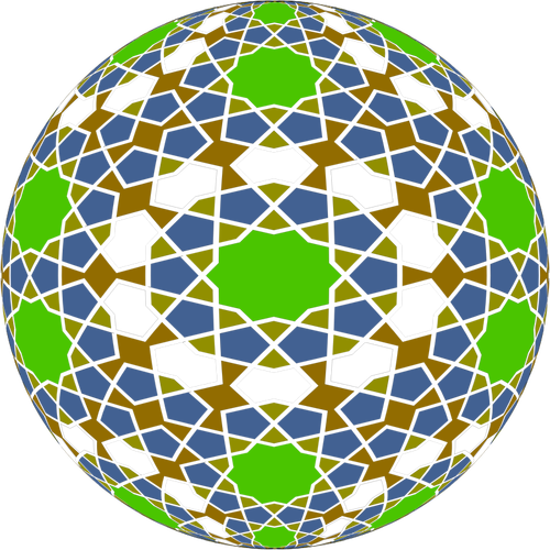 Illustrazione di vettore della sfera piastrellati islamica