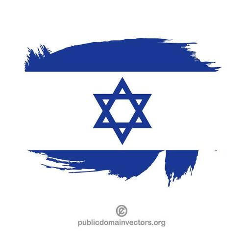 イスラエルの国旗を塗り