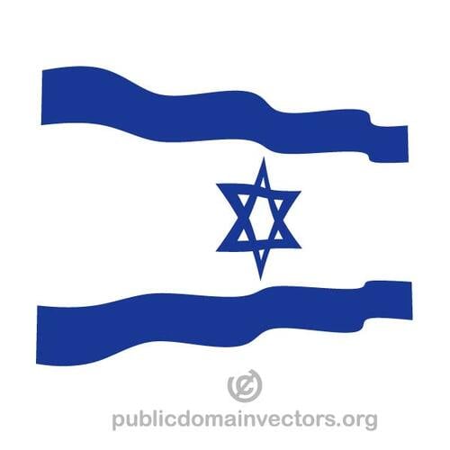 Wellenförmige Flagge Israels