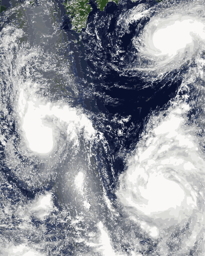Image de vecteur radar typhon