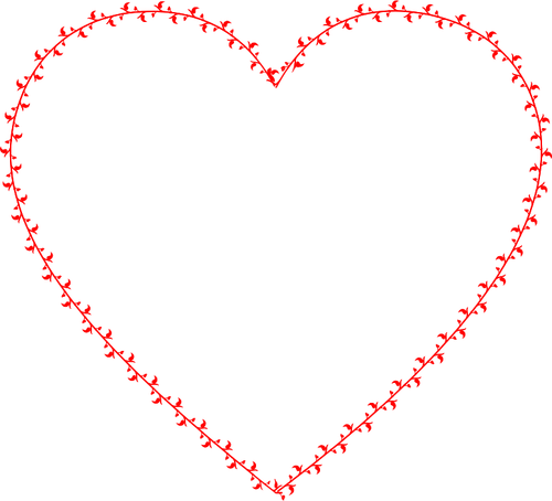 Bilden av ett rött hjärta för Valentine