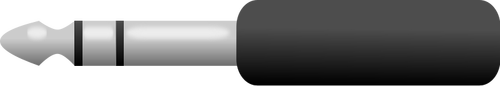 A 1⁄4 inch two-contact phone connector vector drawing