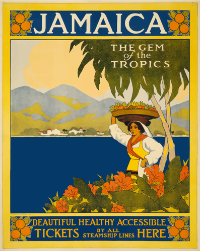 Jamaicaanse toeristische poster