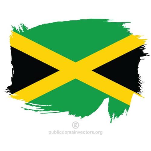Painted flag of Jamaica