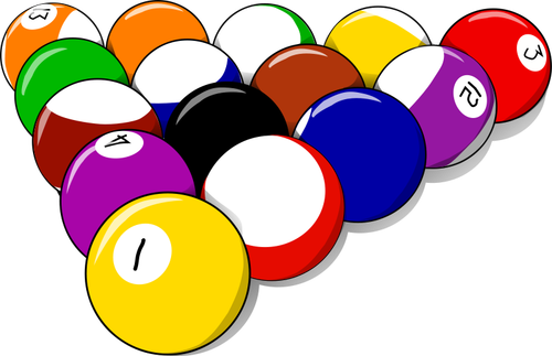 Vector image of billiard ball