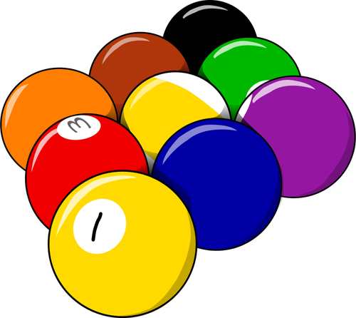 Illustration vectorielle de boules de billard