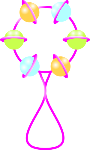 Rattle lelu vektori ClipArt