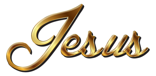 Ježíš Golden typografie