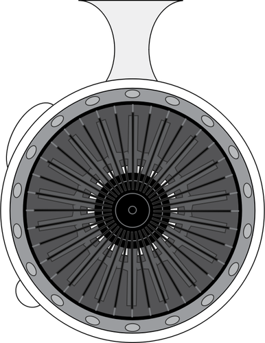 Ett flygplan motor siluett