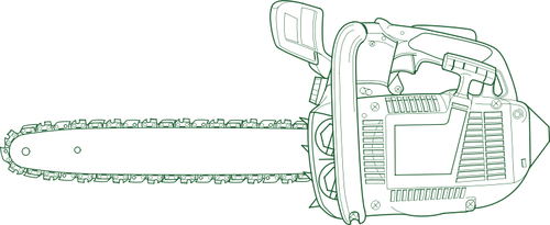 Image vectorielle de scie à chaîne