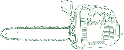 Chain saw vector image