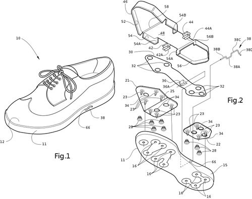 高尔夫鞋矢量图像