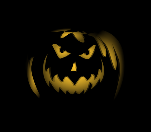 Jack-O-Lantern în imaginea vectorială întuneric