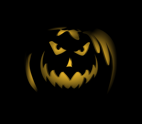 Jack-O-Lantern in the dark vector image