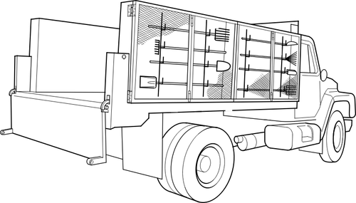 Utility truck vectorafbeeldingen