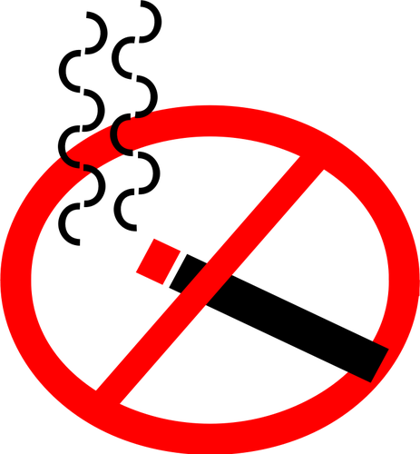 Vector illustration of egg shaped no smoking sign