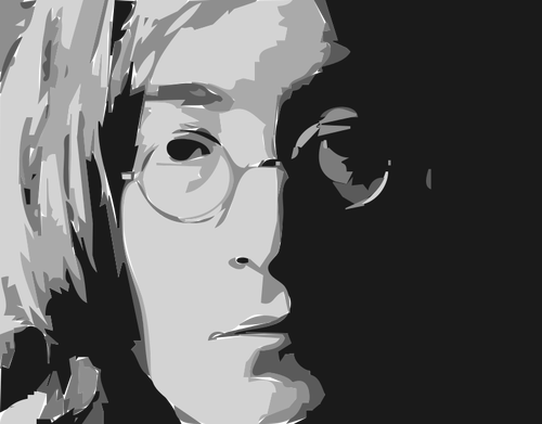 约翰 · 列侬肖像矢量图像