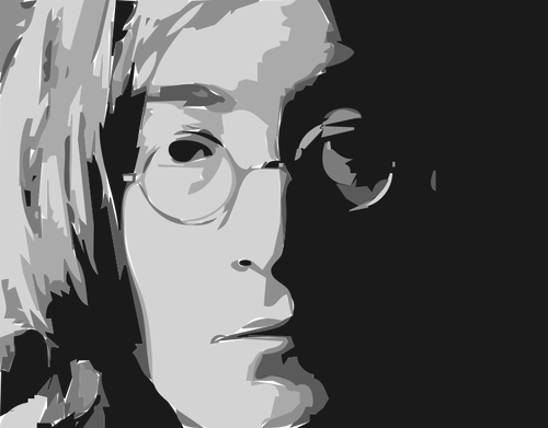 John Lennon portrait vector image