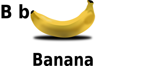 B for a banana clip art